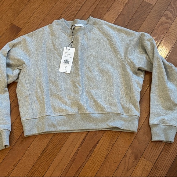 Thakoon Crew Neck Light Heather Gray Sweatshirt medium - Picture 2 of 3